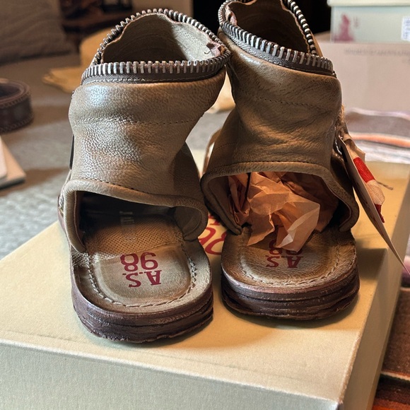 A.S.98 Ritchie Sandal Open-Toe Leather - Picture 2 of 5